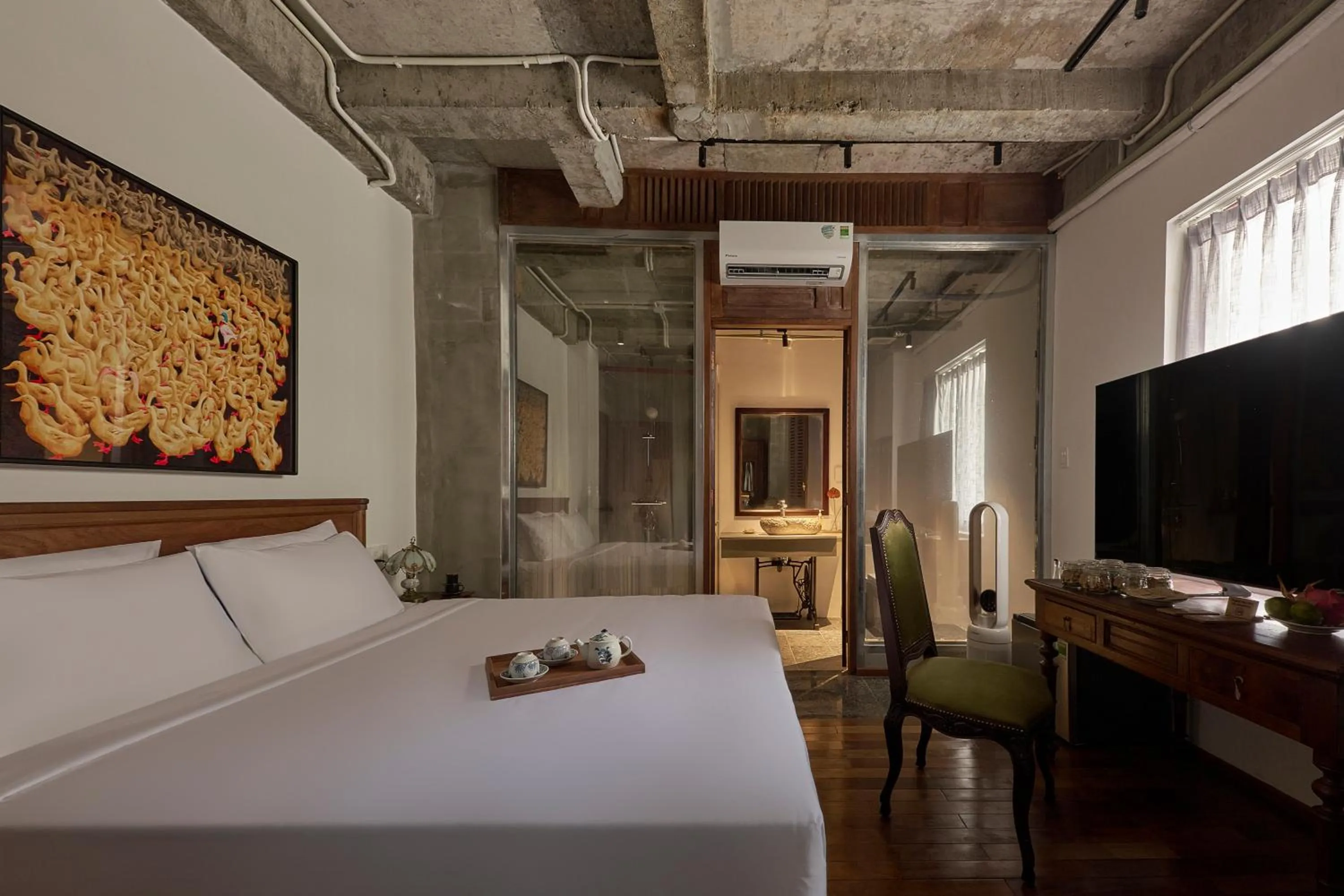 Bedroom, Bed in Anima Saigon Boutique - Vietnamese Contemporary Art Hotel
