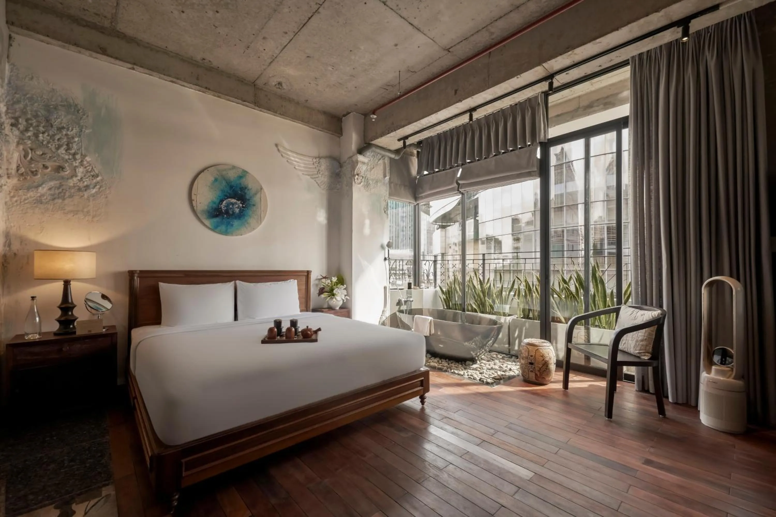 Bedroom, Bed in Anima Saigon Boutique - Vietnamese Contemporary Art Hotel