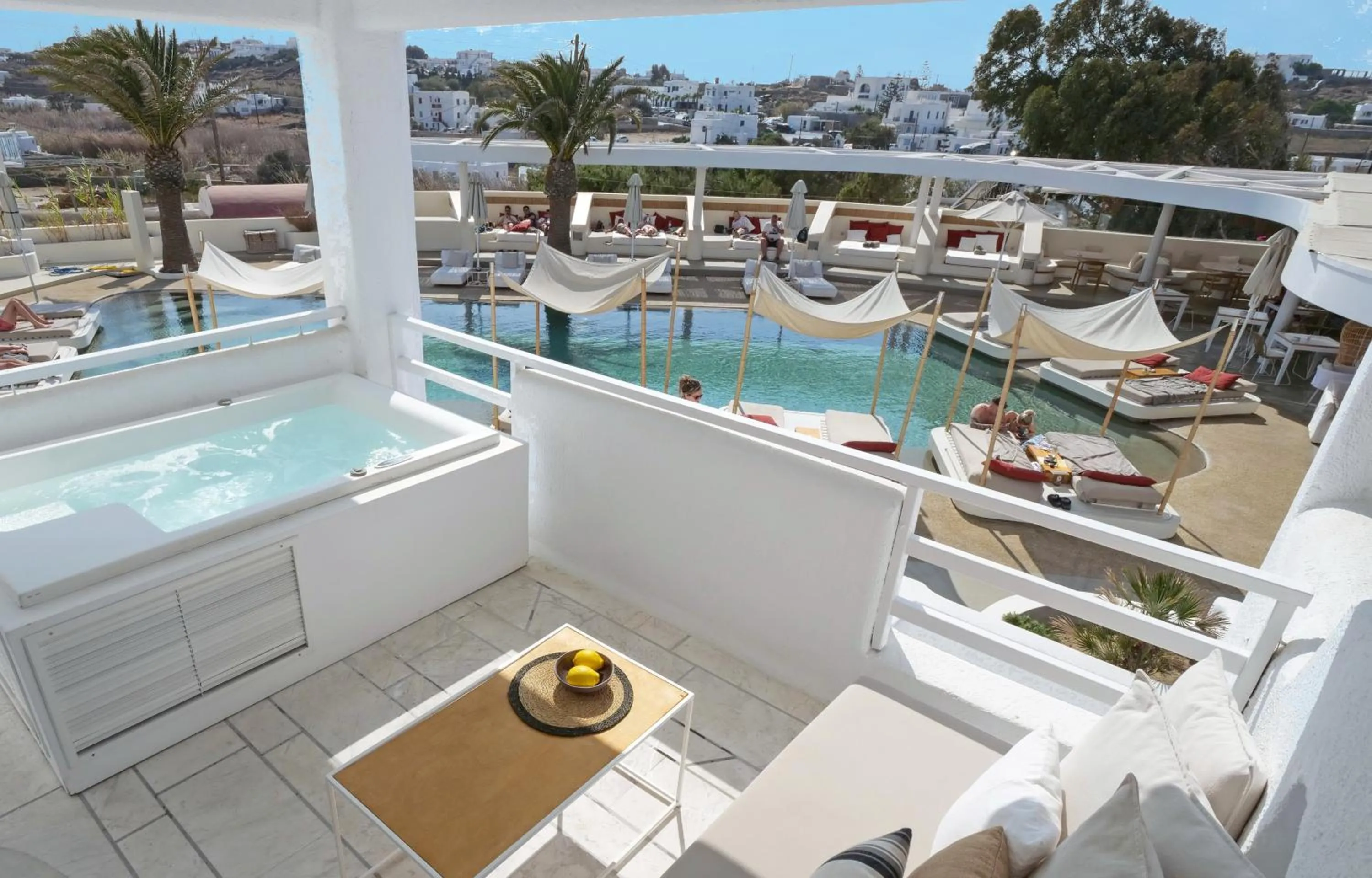 Pool view in Andronikos Hotel