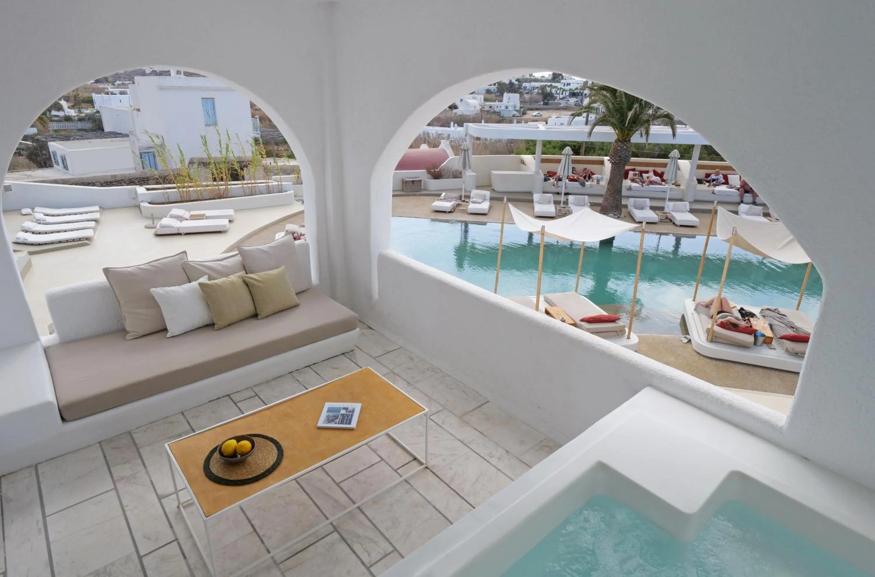 Pool view in Andronikos Hotel