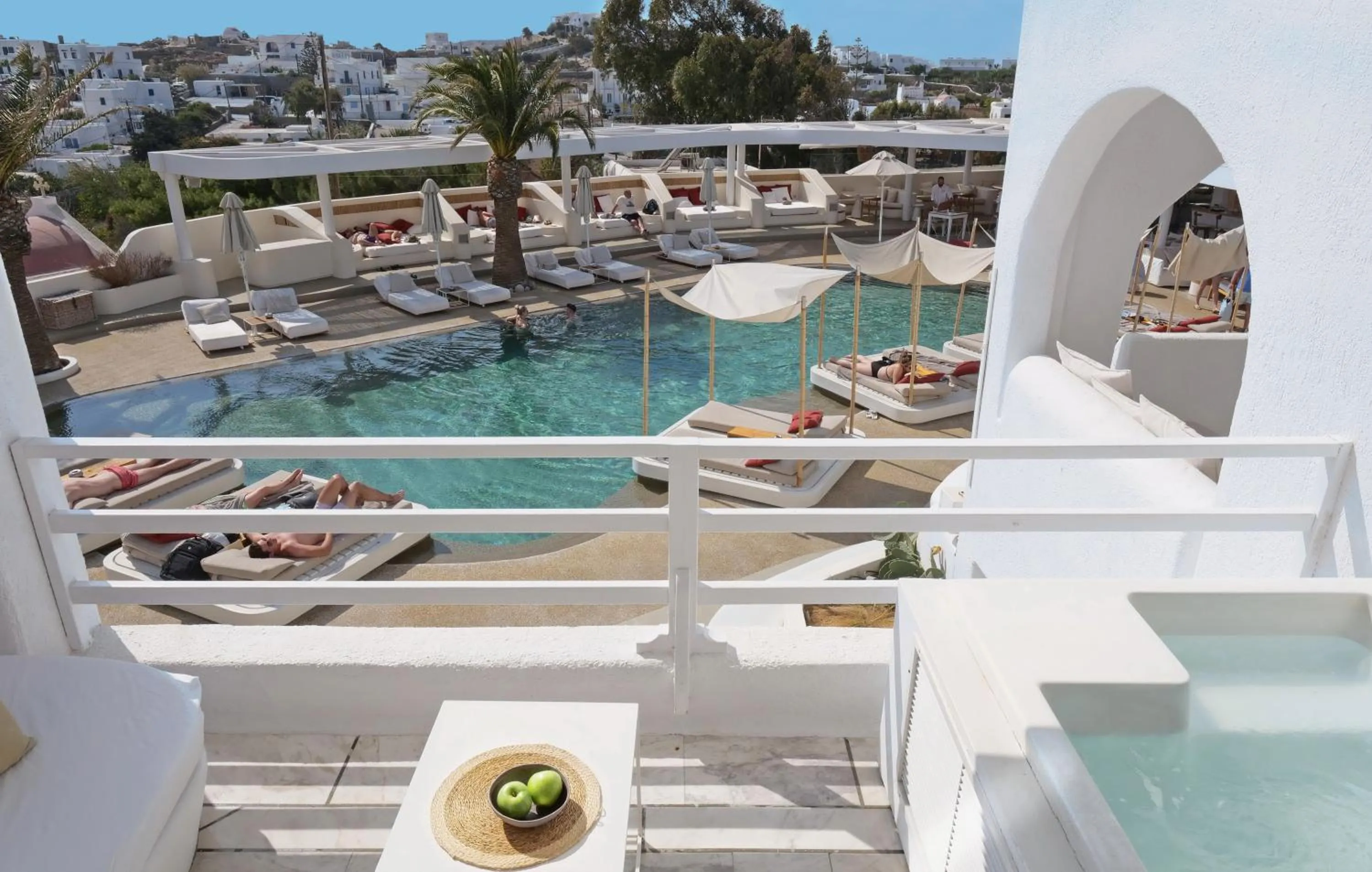 Pool view in Andronikos Hotel