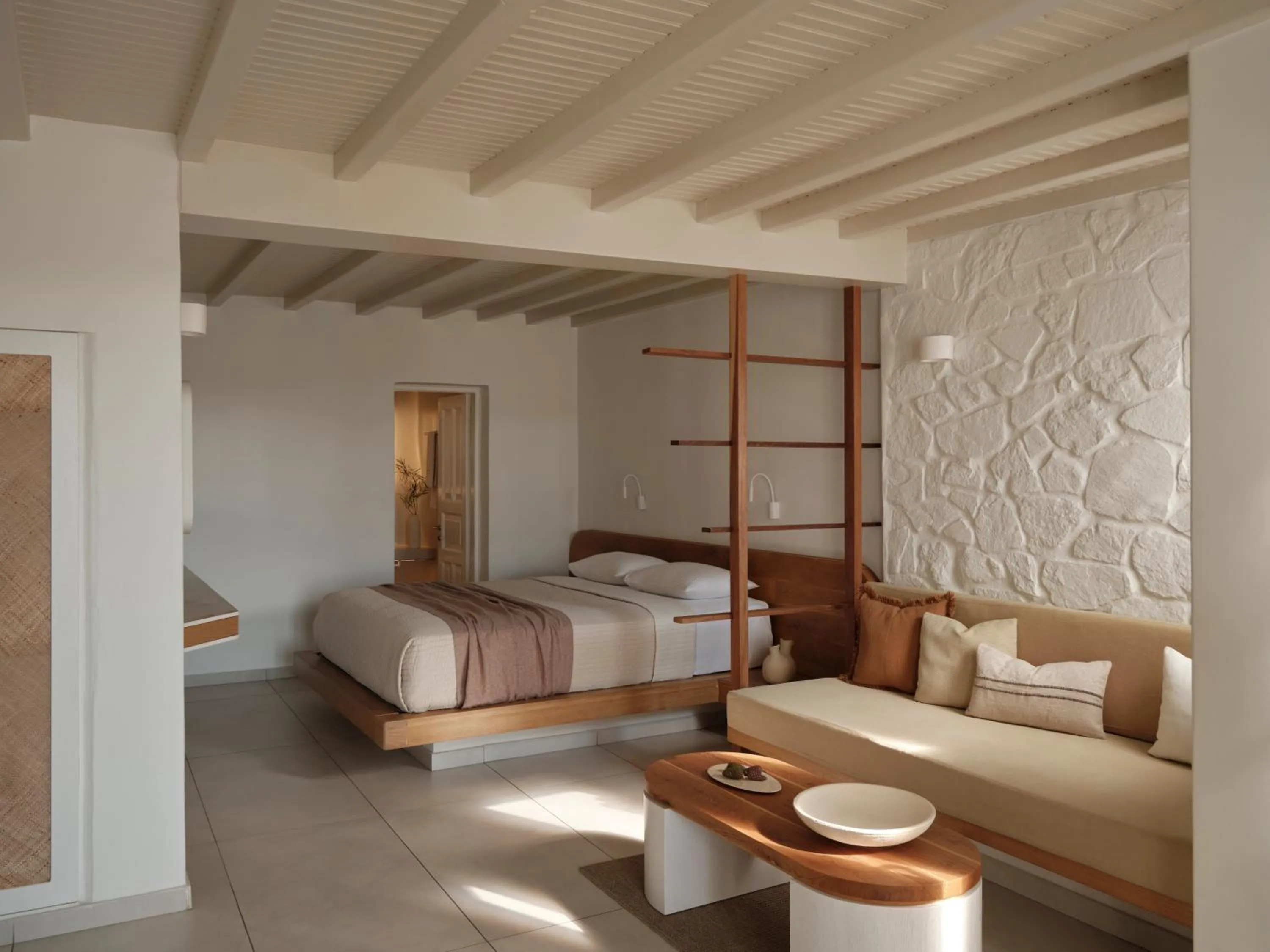 Bed in Andronikos Hotel