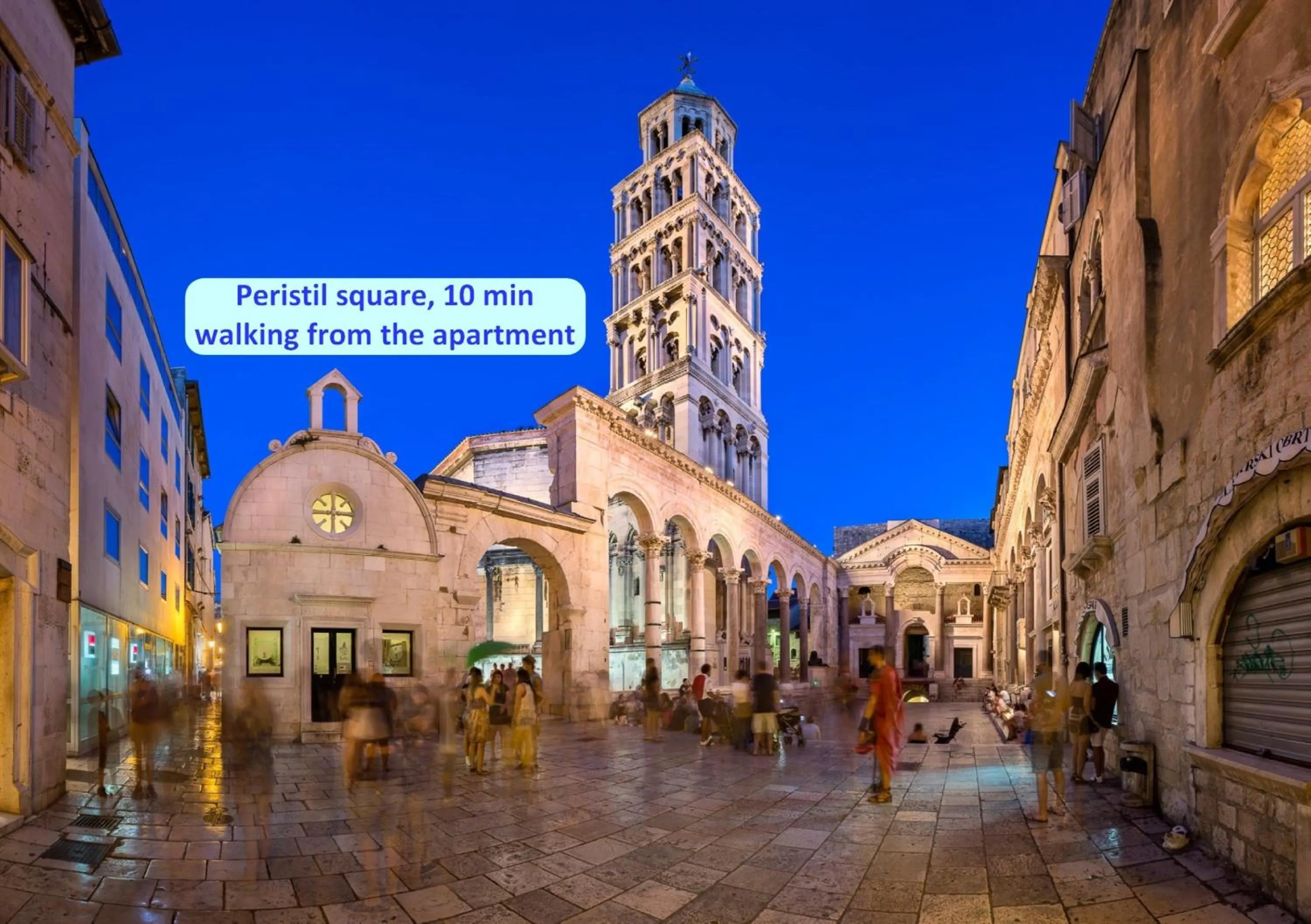 Nearby landmark in Spacious apartment Neven near center, with two ac units