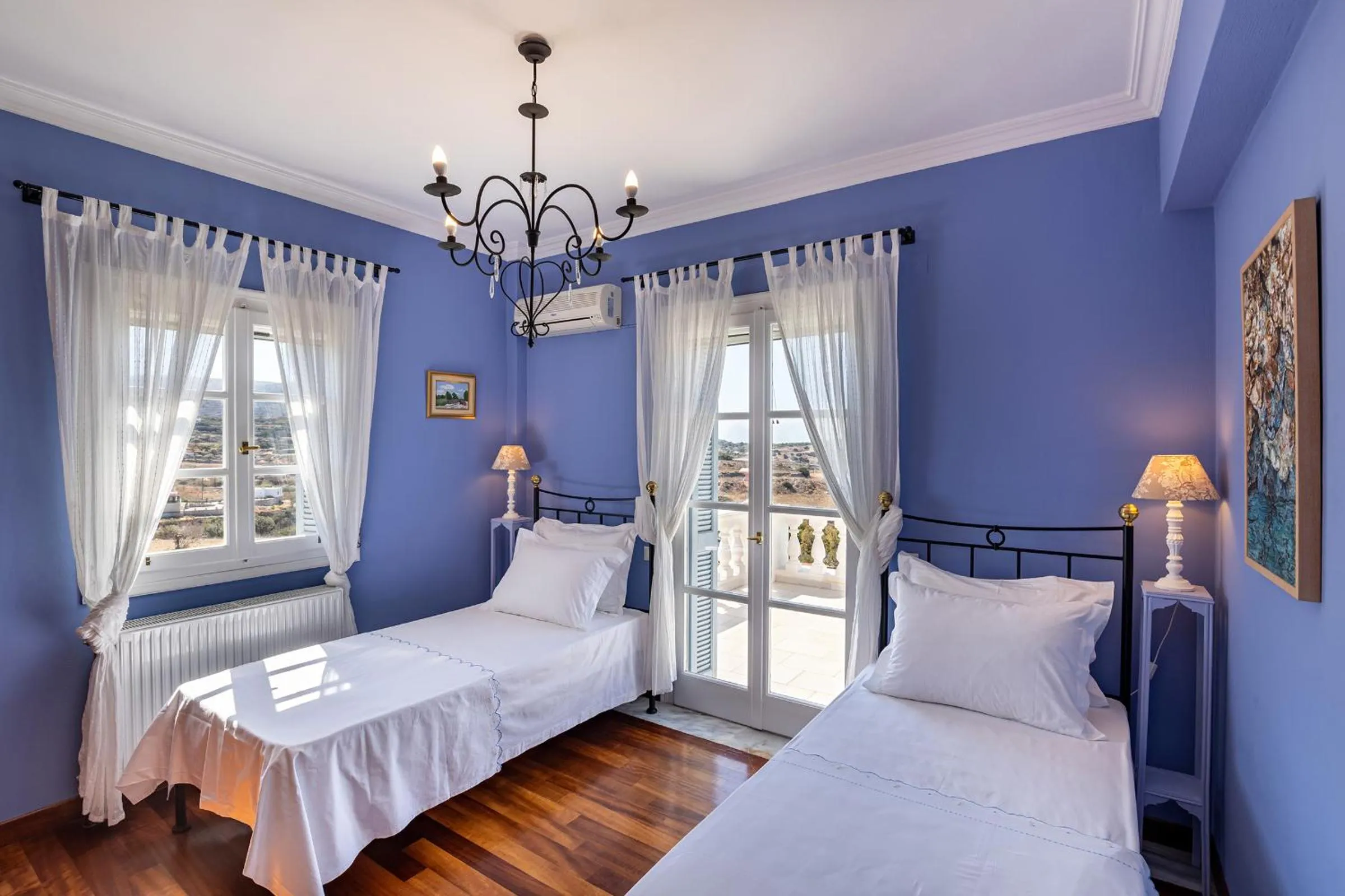 Bedroom, Bed in Villa Casa Del Sol Syros