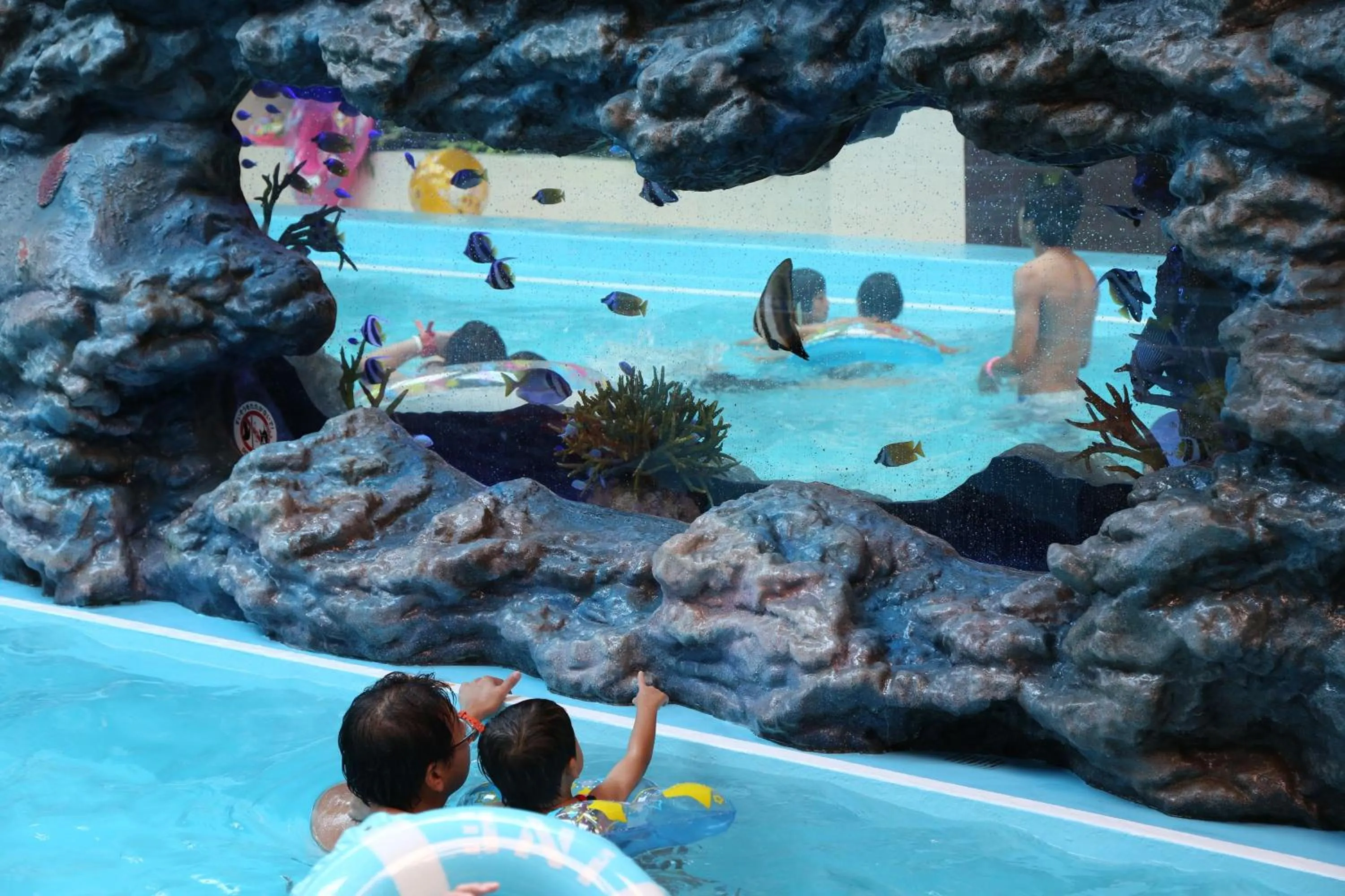 Aqua park in Hawaiians Glamping Mauna Village