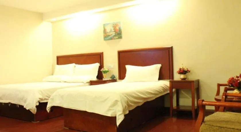 Bed in GreenTree Inn Zhoushan New Town Hotel