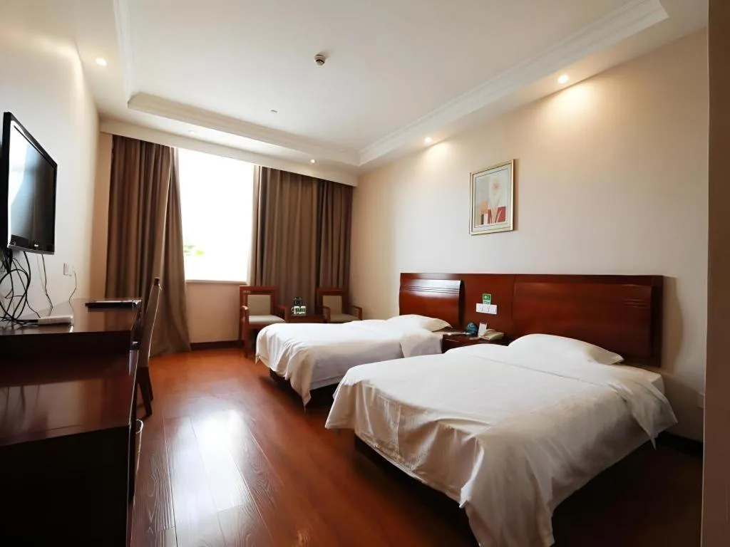 Bed in GreenTree Inn Zhoushan New Town Hotel