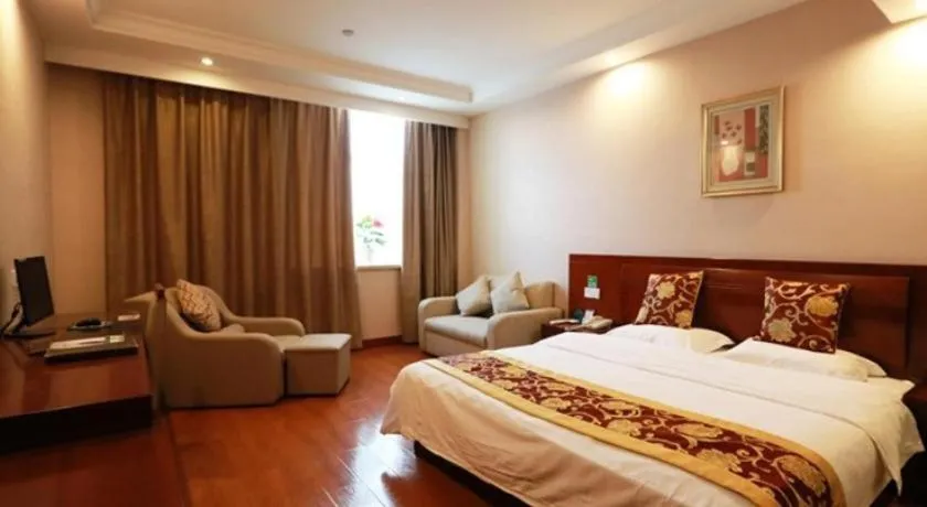 Bed in GreenTree Inn Zhoushan New Town Hotel