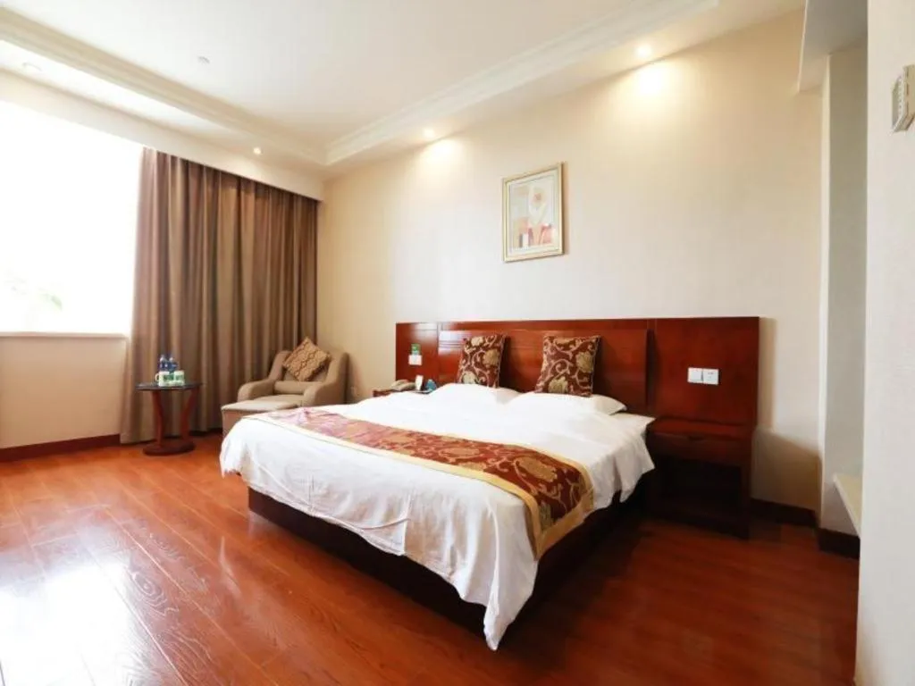 Bed in GreenTree Inn Zhoushan New Town Hotel