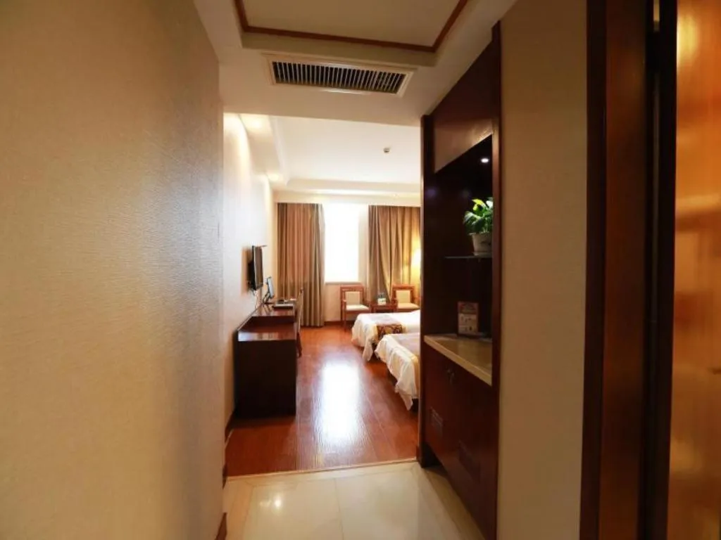 Bed in GreenTree Inn Zhoushan New Town Hotel