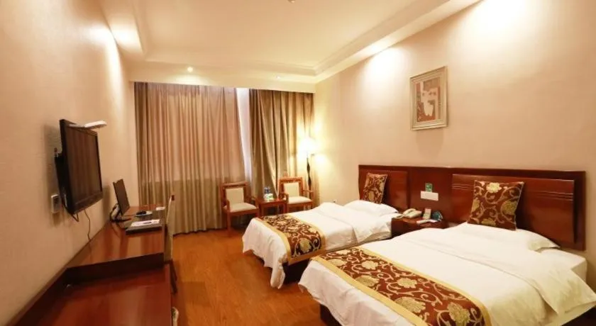Bed in GreenTree Inn Zhoushan New Town Hotel