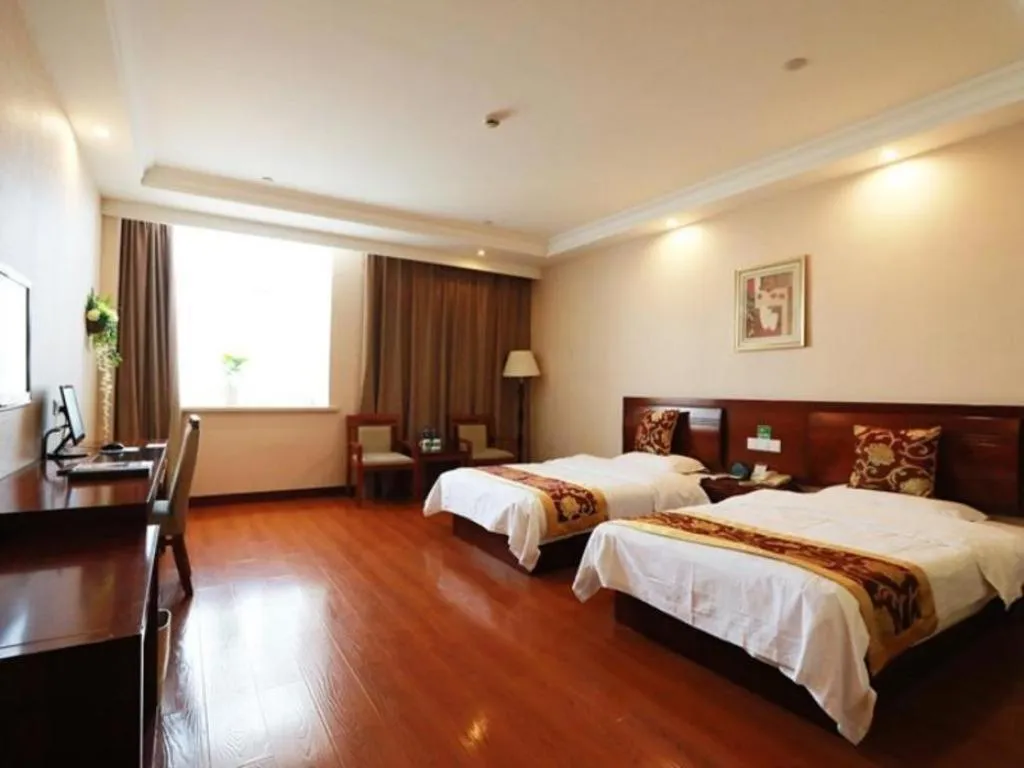Bed in GreenTree Inn Zhoushan New Town Hotel