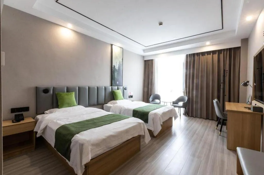 Bed in GreenTree Inn Zhoushan New Town Hotel