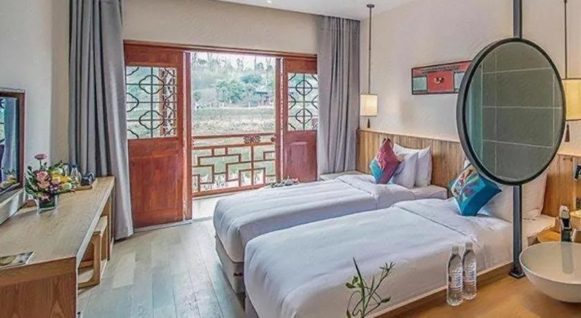 Bed in Grand House Chongqing Dazu Rock Carvings