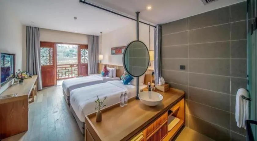 Bed in Grand House Chongqing Dazu Rock Carvings