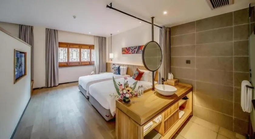 Bed in Grand House Chongqing Dazu Rock Carvings