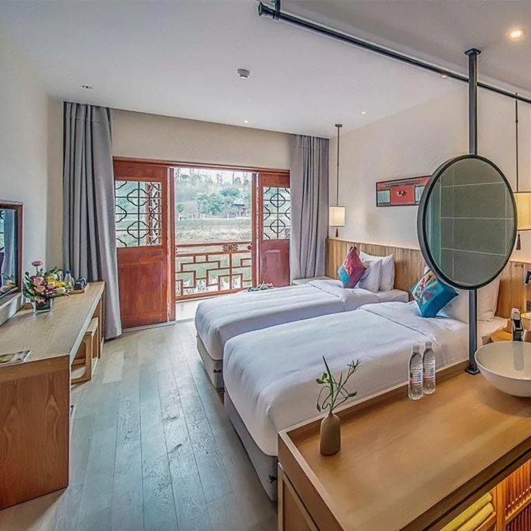 Bed in Grand House Chongqing Dazu Rock Carvings