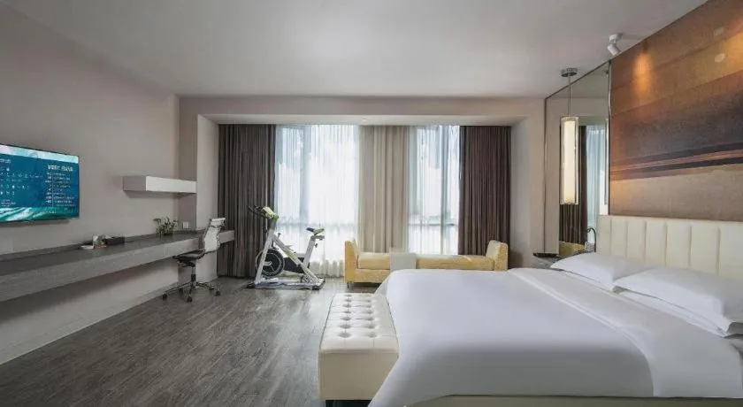 Bed in Jinjiang Metropolo Hotel Hangzhou Xiasha Jinsha Lake