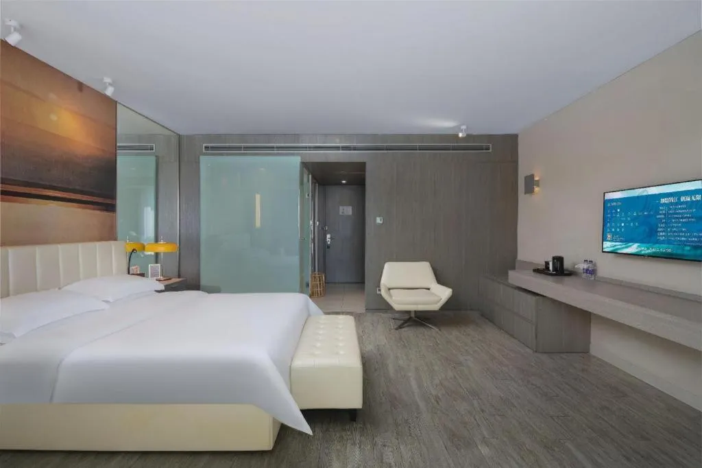 Bed in Jinjiang Metropolo Hotel Hangzhou Xiasha Jinsha Lake