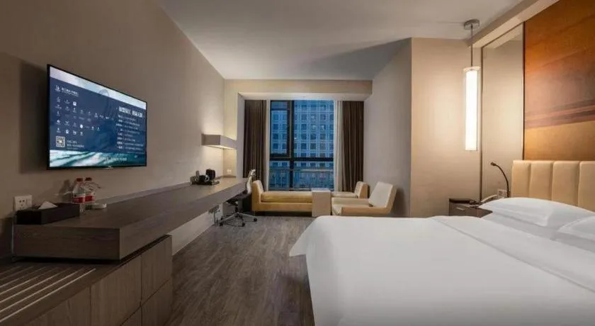 Bed in Jinjiang Metropolo Hotel Hangzhou Xiasha Jinsha Lake