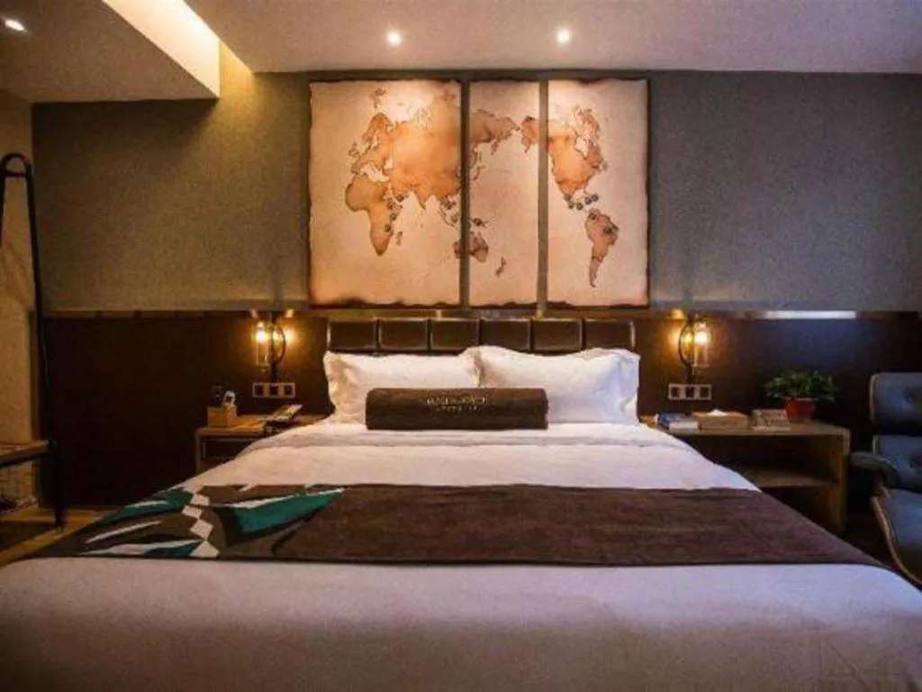 Bed in James Joyce Coffetel·Kaifeng Drum Tower