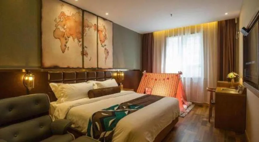 Bed in James Joyce Coffetel·Kaifeng Drum Tower