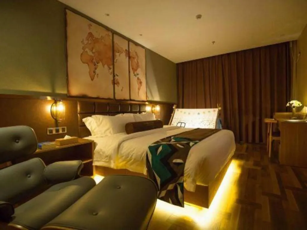 Bed in James Joyce Coffetel·Kaifeng Drum Tower