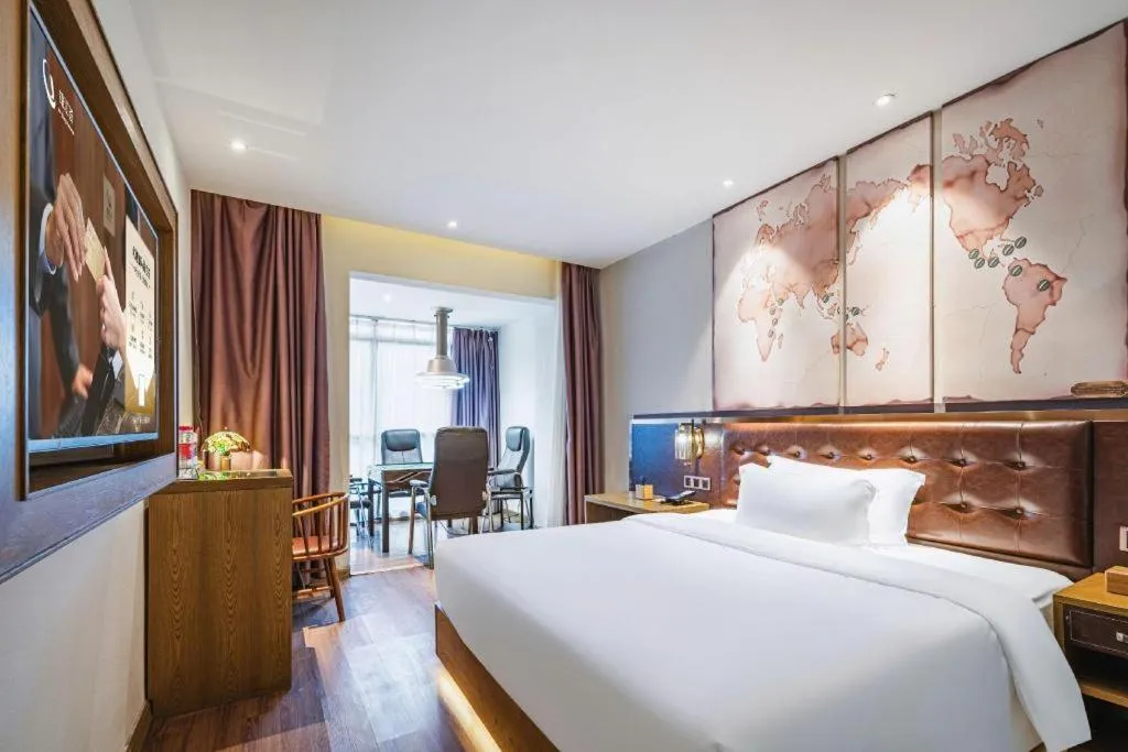 Bed in James Joyce Coffetel·Hengyang Jiefang Road Xianfeng Dock