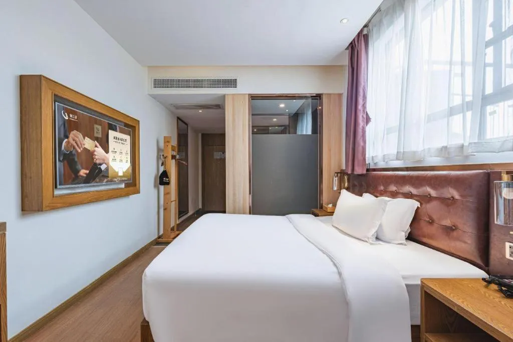 Bed in James Joyce Coffetel·Hengyang Jiefang Road Xianfeng Dock