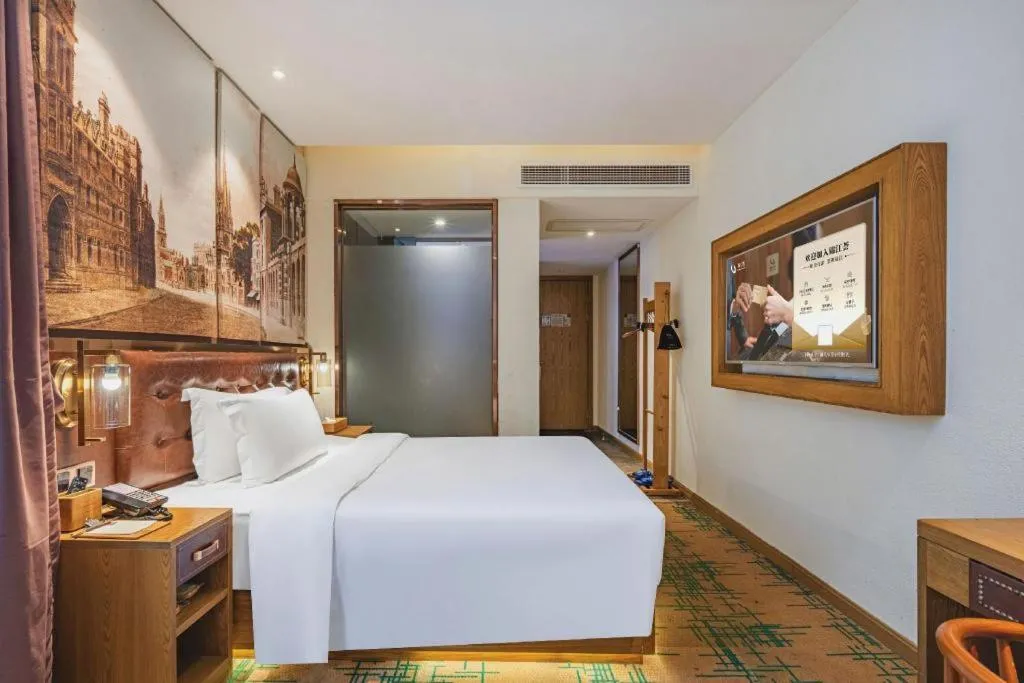 Bed in James Joyce Coffetel·Hengyang Jiefang Road Xianfeng Dock