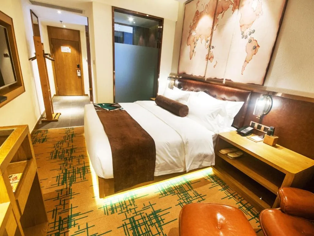 Bed in James Joyce Coffetel·Hengyang Jiefang Road Xianfeng Dock