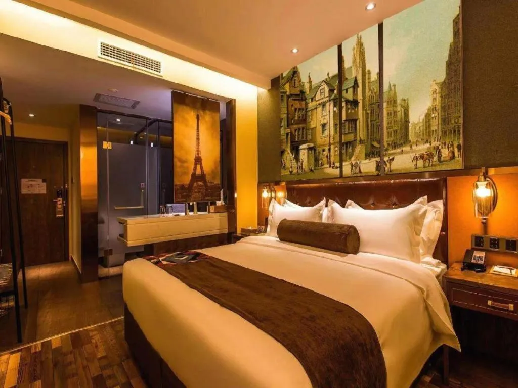 Bed in James Joyce Coffetel·Hengyang Jiefang Road Xianfeng Dock