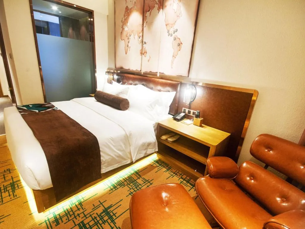 Bed in James Joyce Coffetel·Hengyang Jiefang Road Xianfeng Dock