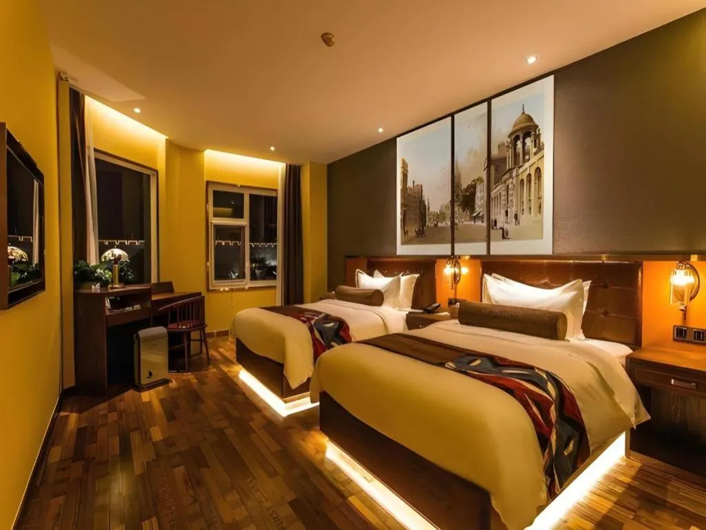 Bed in James Joyce Coffetel·Huludao Xingcheng Seaside Tourist Scenic Spot