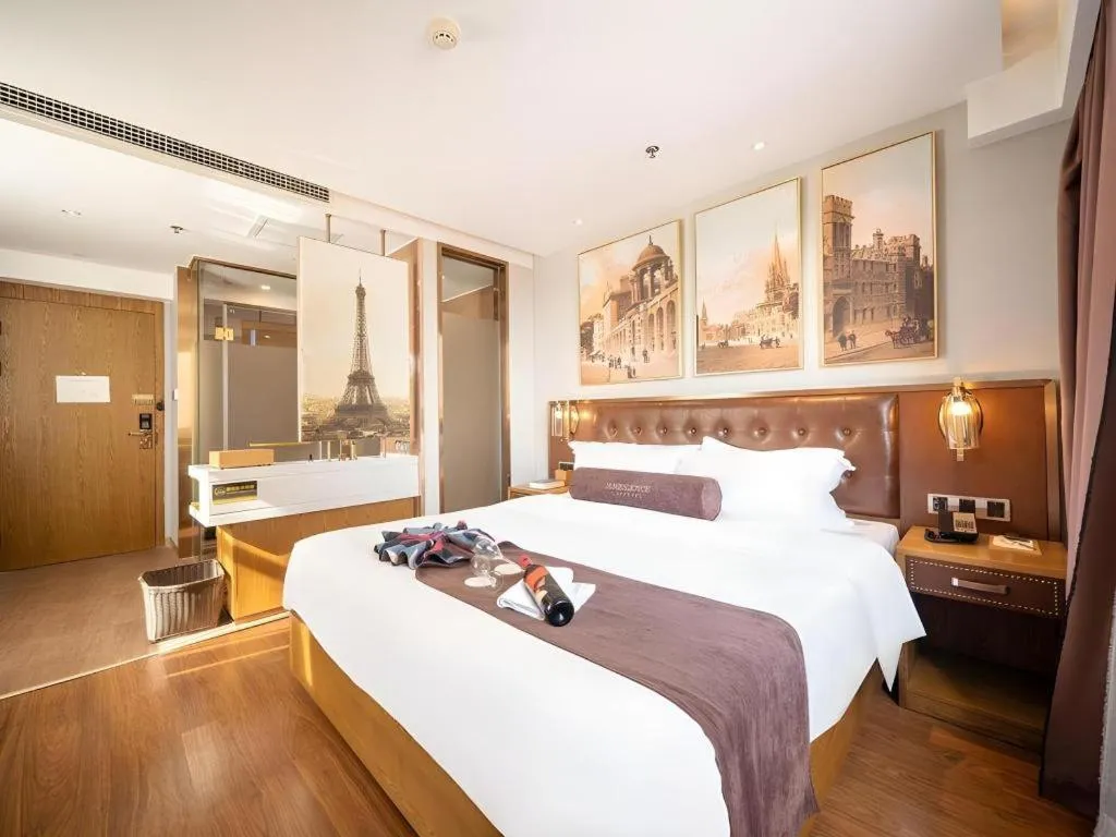 Bed in James Joyce Coffetel·Huludao Xingcheng Seaside Tourist Scenic Spot