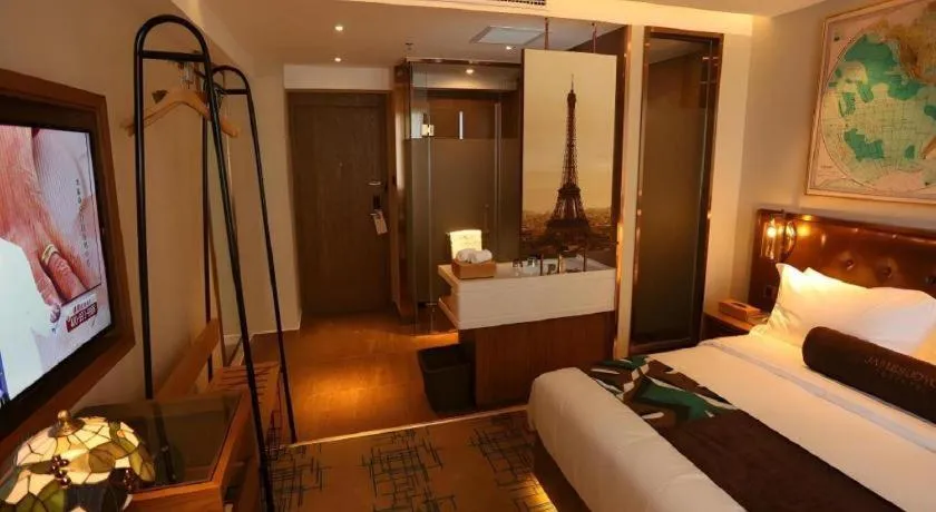 Bed in James Joyce Coffetel·Huludao Xingcheng Seaside Tourist Scenic Spot