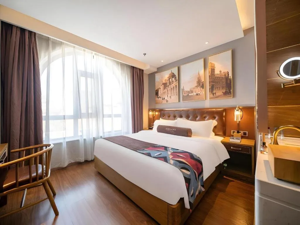 Bed in James Joyce Coffetel·Huludao Xingcheng Seaside Tourist Scenic Spot