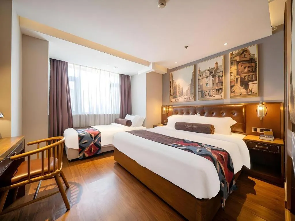 Bed in James Joyce Coffetel·Huludao Xingcheng Seaside Tourist Scenic Spot