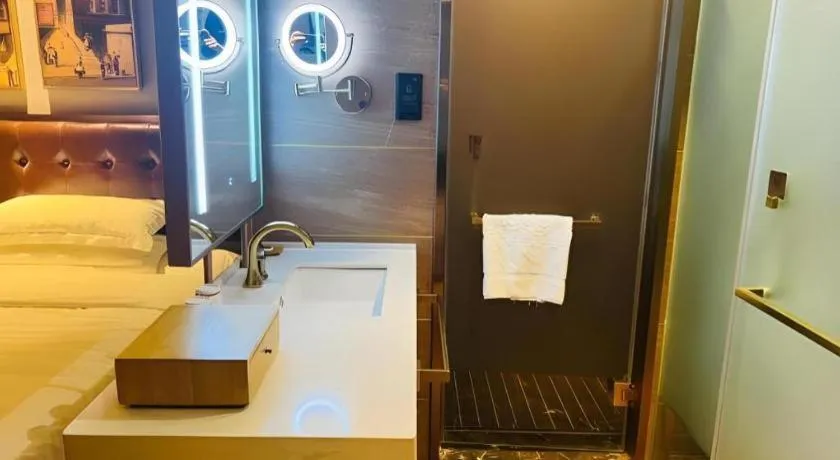 Bed in James Joyce Coffetel·Huludao Xingcheng Seaside Tourist Scenic Spot