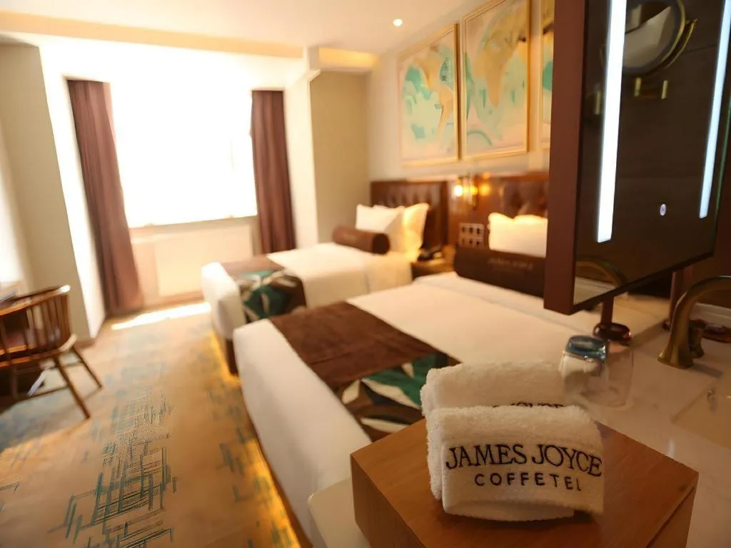 Bed in James Joyce Coffetel·Huludao Xingcheng Seaside Tourist Scenic Spot