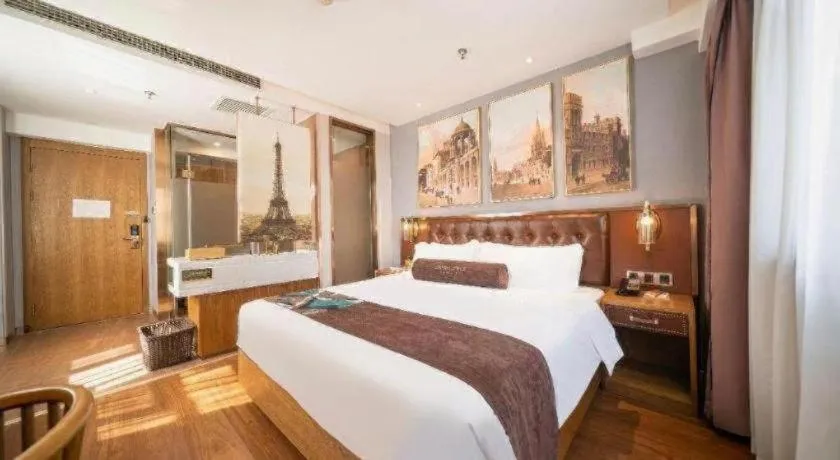 Bed in James Joyce Coffetel·Huludao Xingcheng Seaside Tourist Scenic Spot