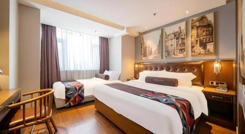 Bed in James Joyce Coffetel·Huludao Xingcheng Seaside Tourist Scenic Spot
