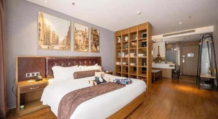 Bed in James Joyce Coffetel·Huludao Xingcheng Seaside Tourist Scenic Spot