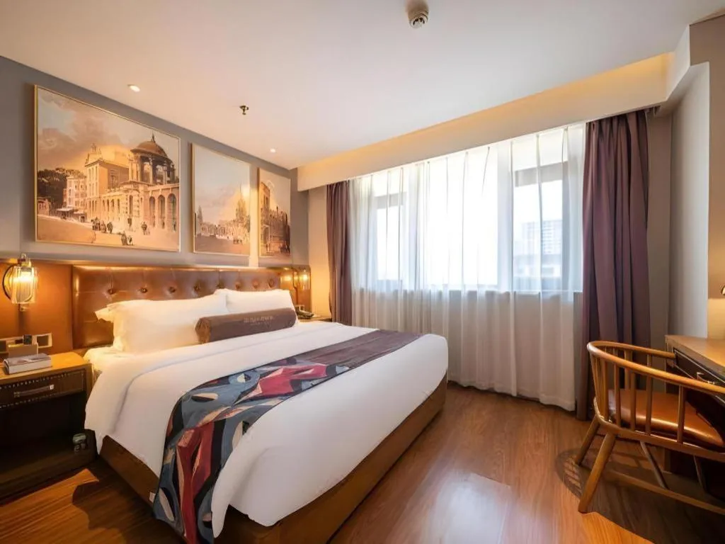 Bed in James Joyce Coffetel·Huludao Xingcheng Seaside Tourist Scenic Spot