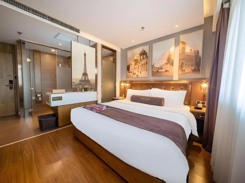 Bed in James Joyce Coffetel·Huludao Xingcheng Seaside Tourist Scenic Spot