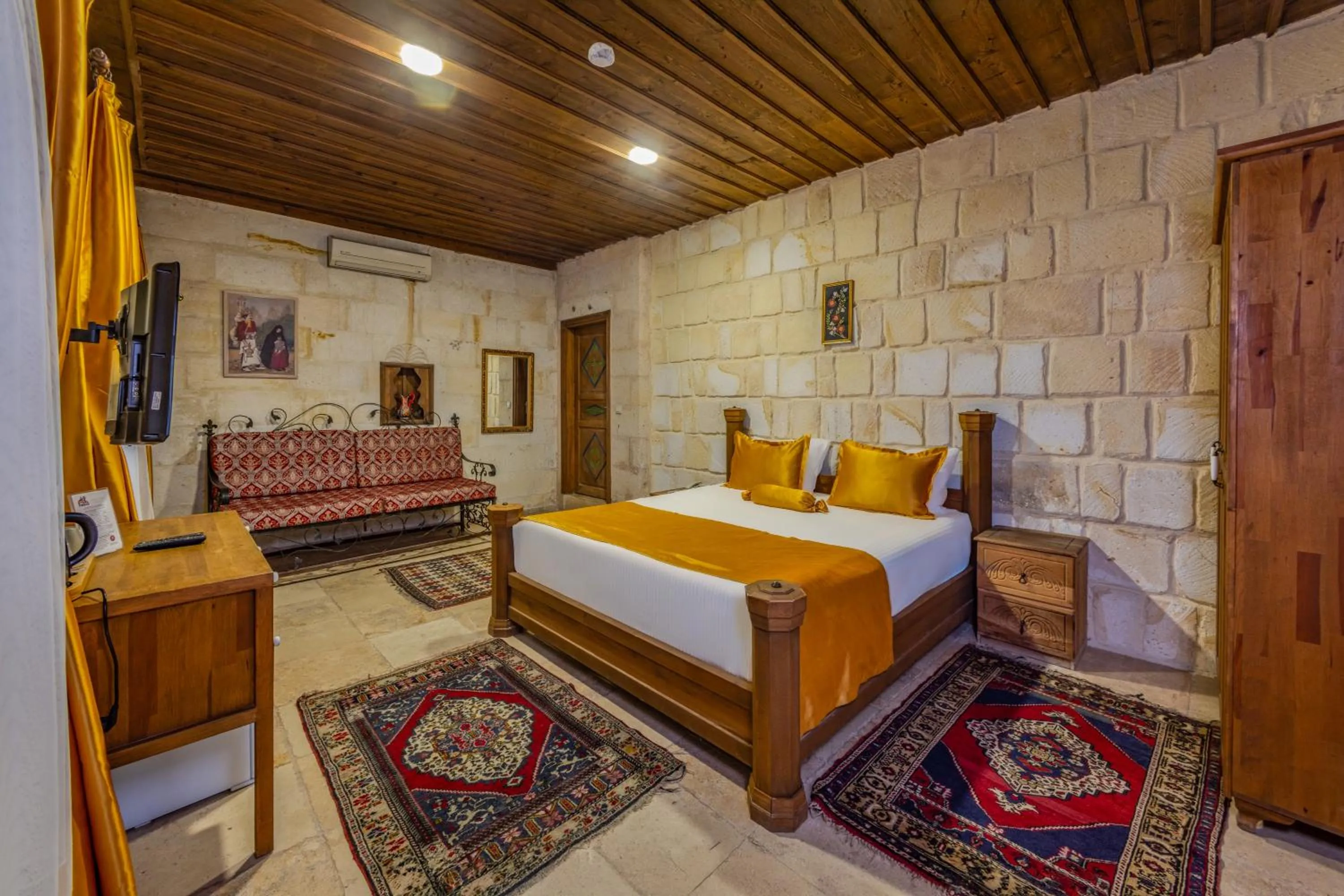 Bed in Onur Cave Cappadocia