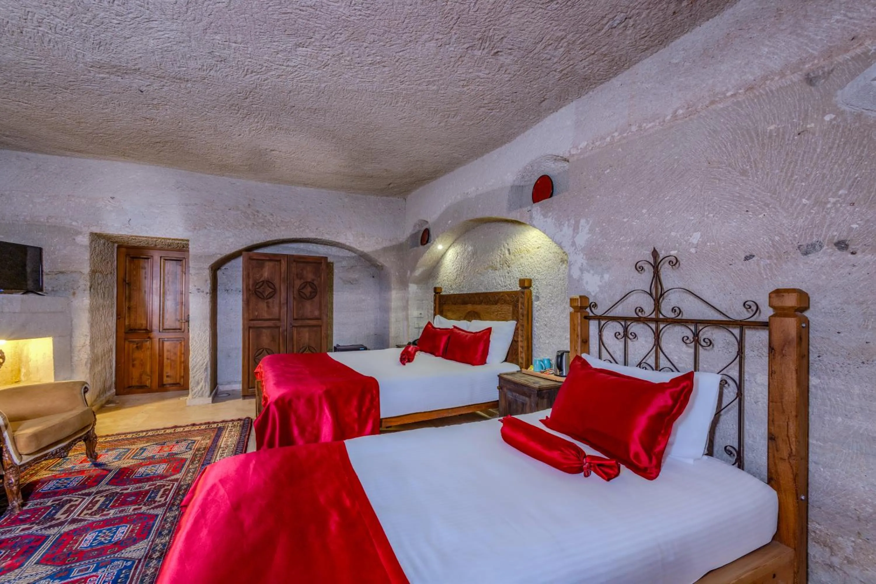 Bed in Onur Cave Cappadocia