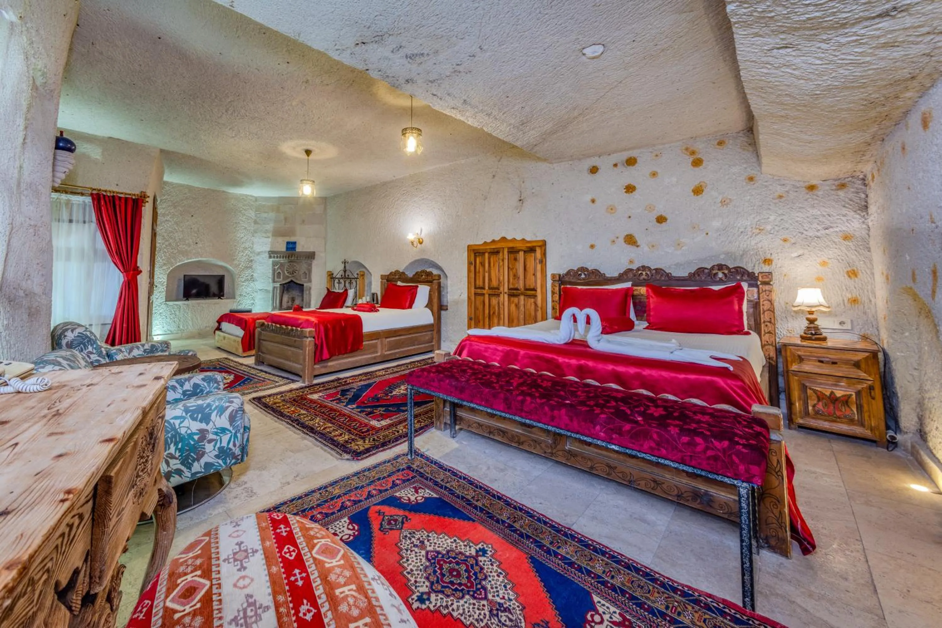 Bed in Onur Cave Cappadocia
