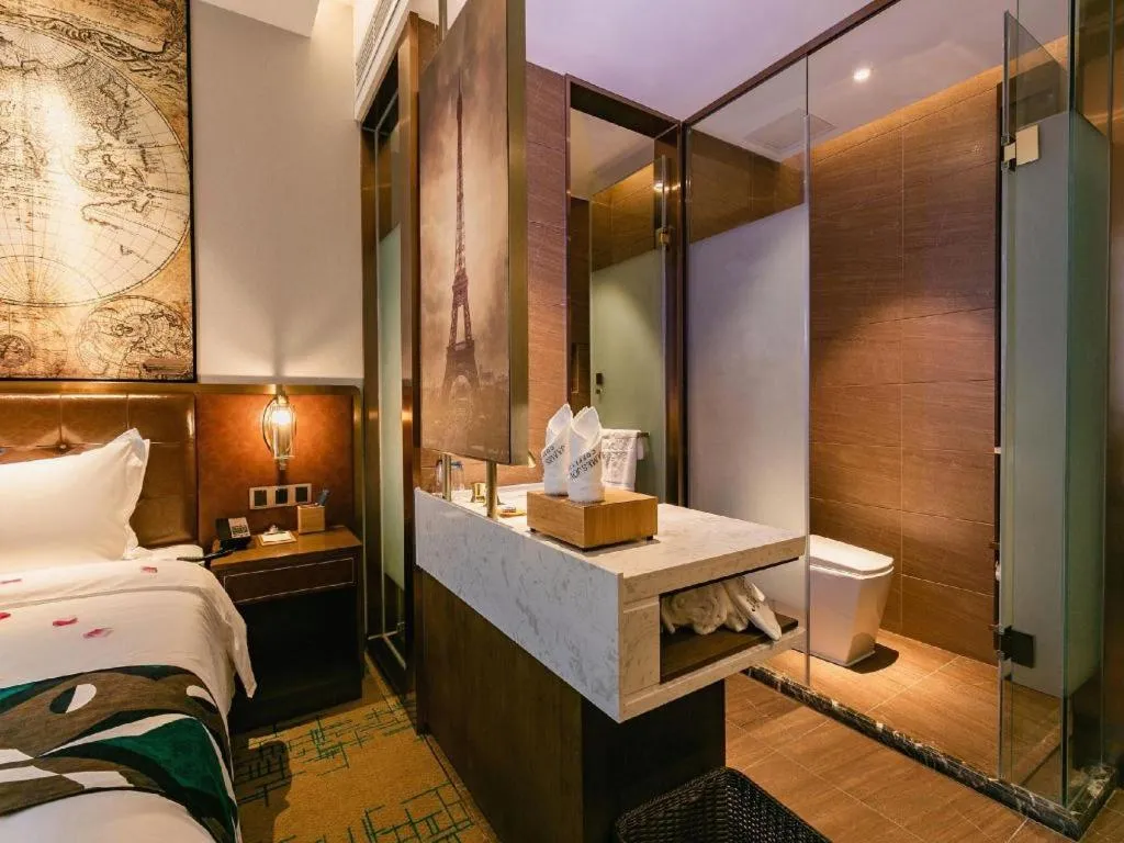 Bed in James Joyce Coffetel Chengdou Wuqing Wanda Plaza