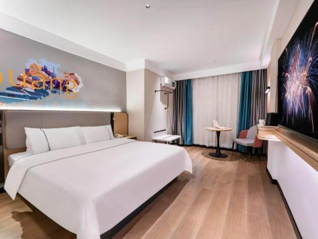 Bed in City Comfort Inn Guangzhou Zengcheng Wanda Plaza Metro Station